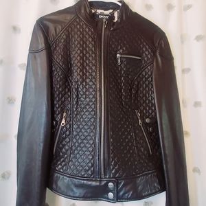 DKNY Black Moto Jacket Medium